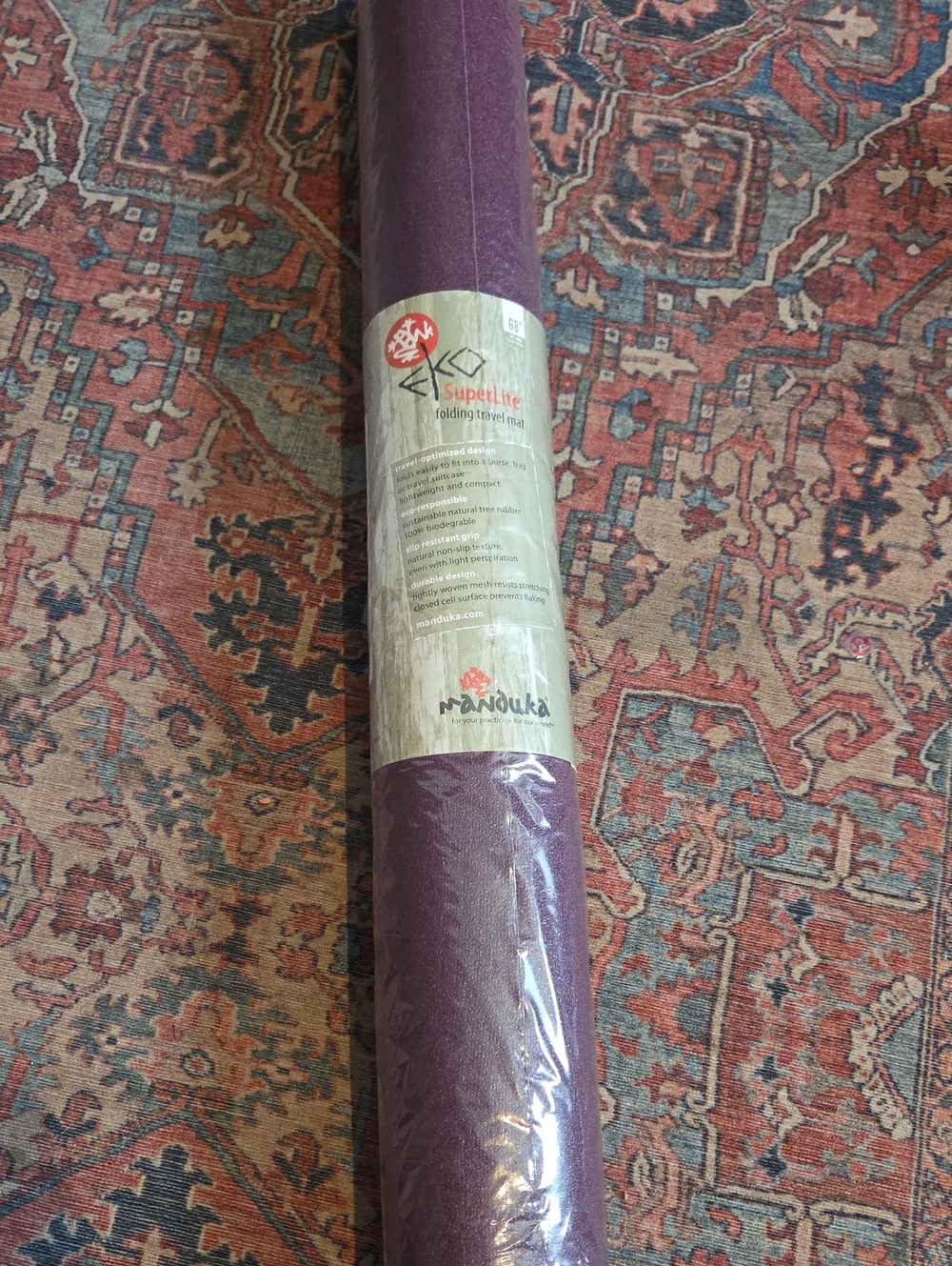 Brand New Manduka SuperLite Travel Yoga Mat - Plum